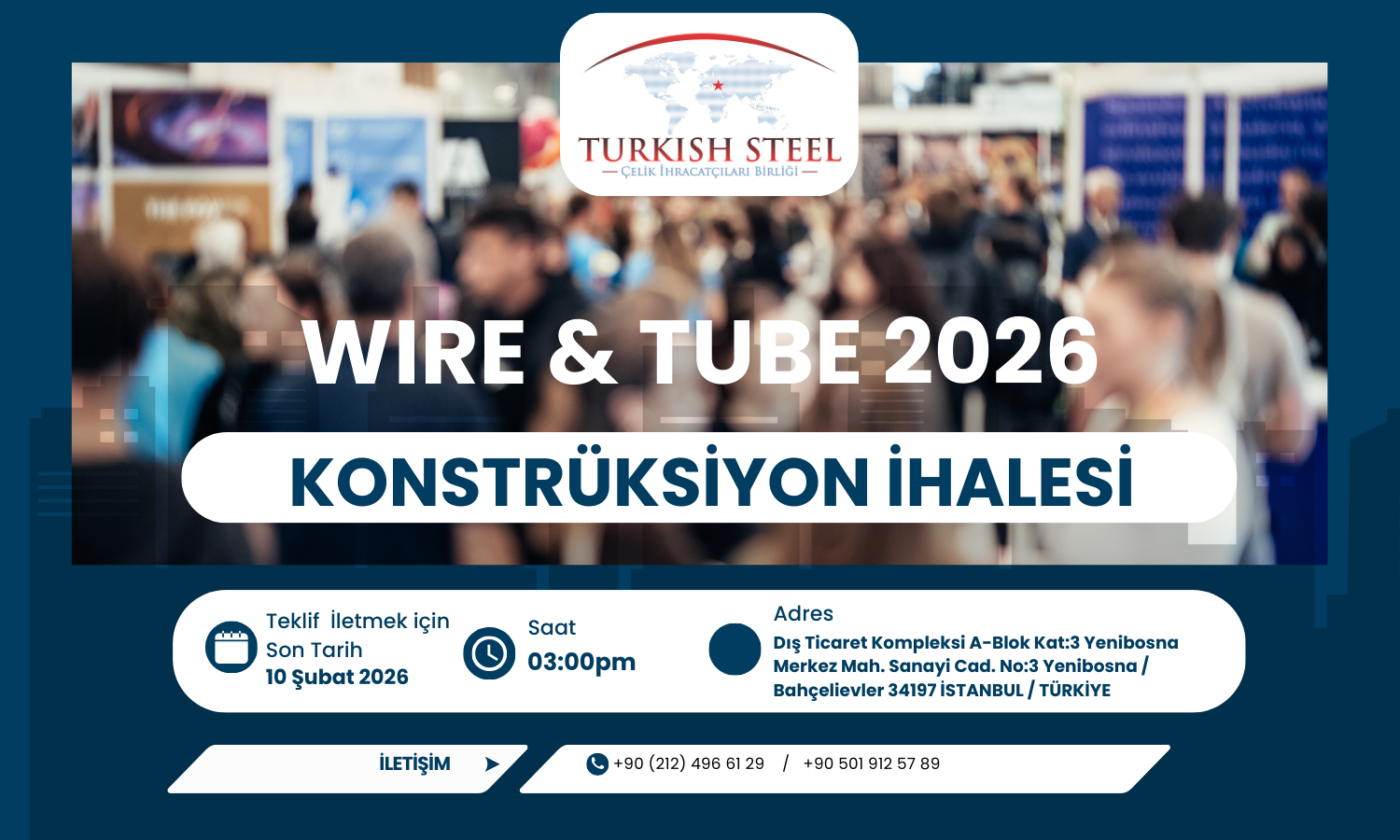 Wire & Tube 2026 Fuarı Konstrüksiyon İhalesi Süre Uzatımı